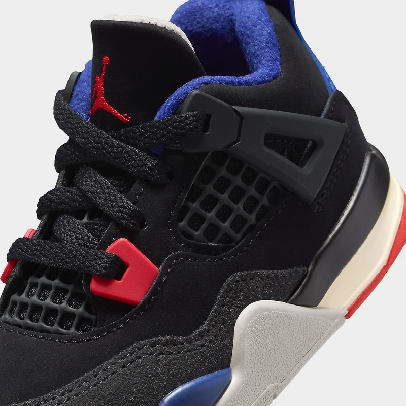 Jordan 4 Retro TD Black / Fire Red - Deep Royal Blue