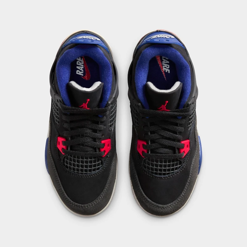 Jordan 4 Retro PS Black / Fire Red - Deep Royal Blue