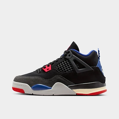 Jordan 4 Retro PS Black / Fire Red - Deep Royal Blue