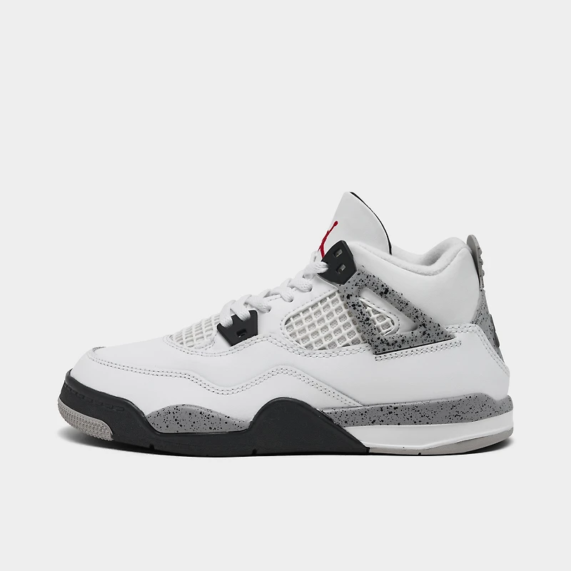 Jordan 4 Retro OG PS Summit White / Fire Red - Cement Grey