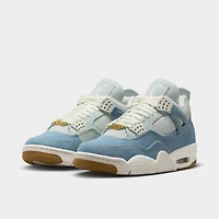 Jordan Women's 4 Retro Sail / Gum Light Brown - Worn Denim