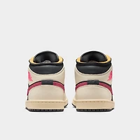 Jordan Women's 1 Mid SE Pale Ivory / Racer Pink - Black