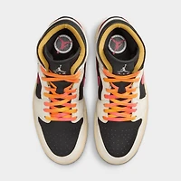 Jordan 1 Mid SE Femme Ivoire pâle / Rose coureur - Noir