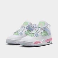 Jordan 4 Retro GS White / Medium Soft Pink - Half Blue