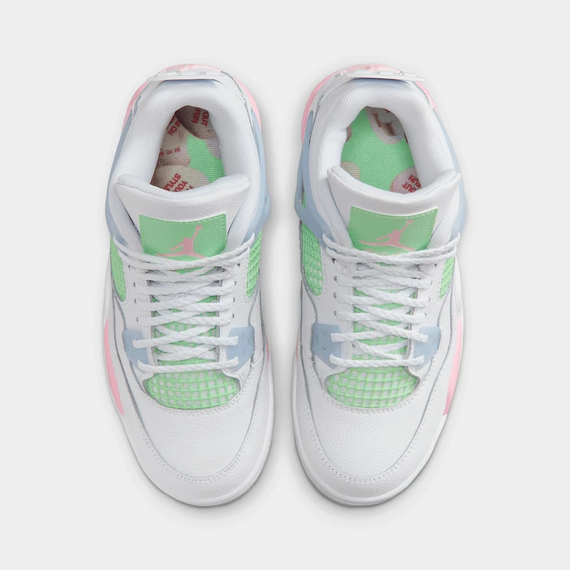 Jordan 4 Retro GS White / Medium Soft Pink - Half Blue
