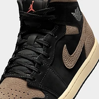 Jordan 1 Mid Noir / Gris Olive