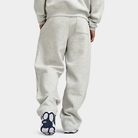 Jordan Brooklyn Fleece Oversized Open-Hem Pants Heather Grey / White