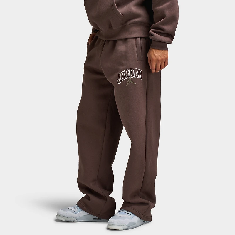 Jordan Brooklyn Fleece Oversized Open Hem Pants / Baroque Brown