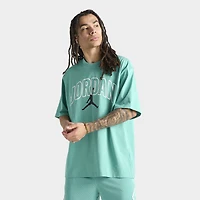 Jordan Brooklyn Arch Logo Graphic T-Shirt Washed Teal / White - Black