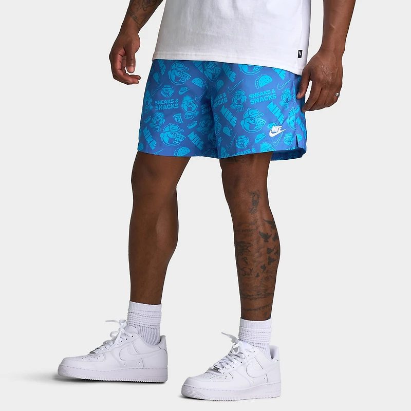 Nike Club Woven Flow Shorts Blue Beyond / Baltic - White