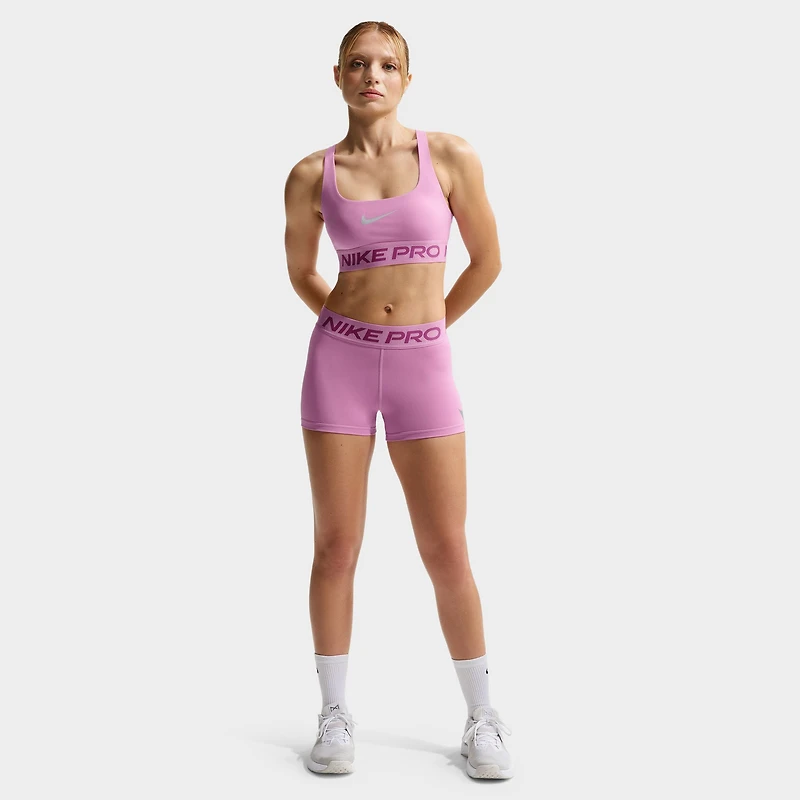 Nike Pro Women's 365 Midrise 3" Shorts Light Magenta / Ice Peach