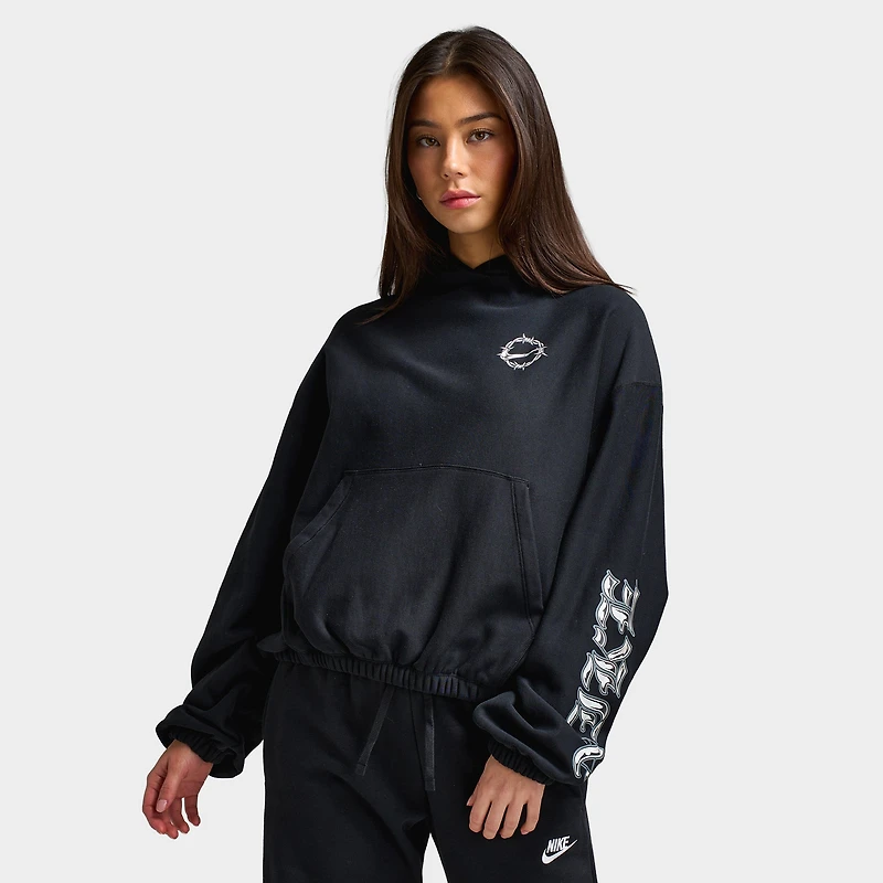 Nike Sportswear Street Chandail à capuche pour femmes noir/gris universitaire