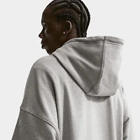 Nike Sportswear Chandail à Capuchon Surdimensionné en Molleton / Gris chiné