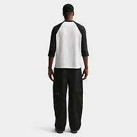 Nike Sportswear Club 3/4 Sleeve Raglan Top Black / White