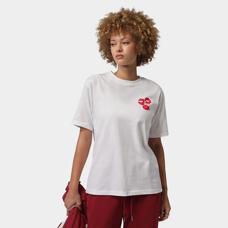 Jordan Women's Flight GF GFX Tee Kiss White / Black