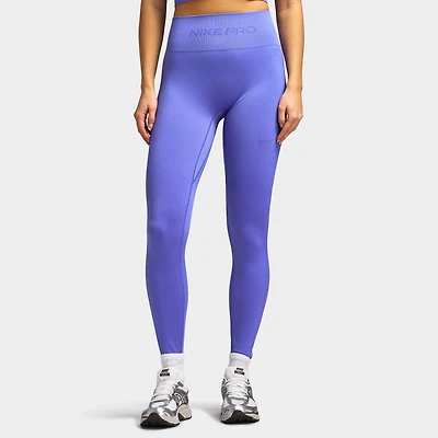 Nike Pro Legging 7/8 sans coutures Dry Fit taille haute pour femmes / Saphir