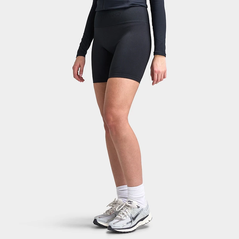Nike Pro Dry Fit Seamless Short taille haute 12,7 cm pour femmes / Noir