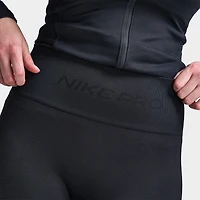 Nike Pro Dry Fit Seamless Short taille haute 12,7 cm pour femmes / Noir