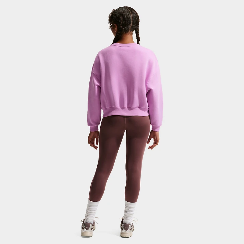 Nike Sportswear Juniors' Club Fleece Boxy Crew / Light Magenta