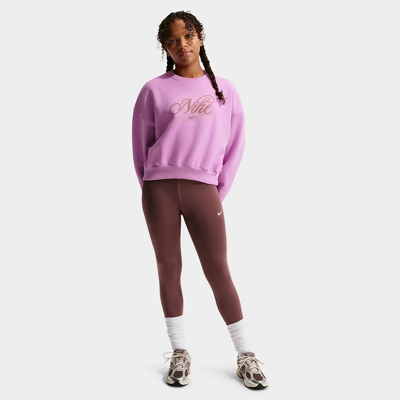 Nike Sportswear chandail à capuche junior Club Fleece Boxy Crew / Magenta clair