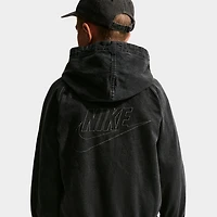Nike Junior Veste à capuchon entièrement zippée en jean Garçon Noir / Anthracite
