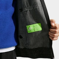 Nike Juniors' Denim Full-Zip Hooded Jacket Black / Anthracite