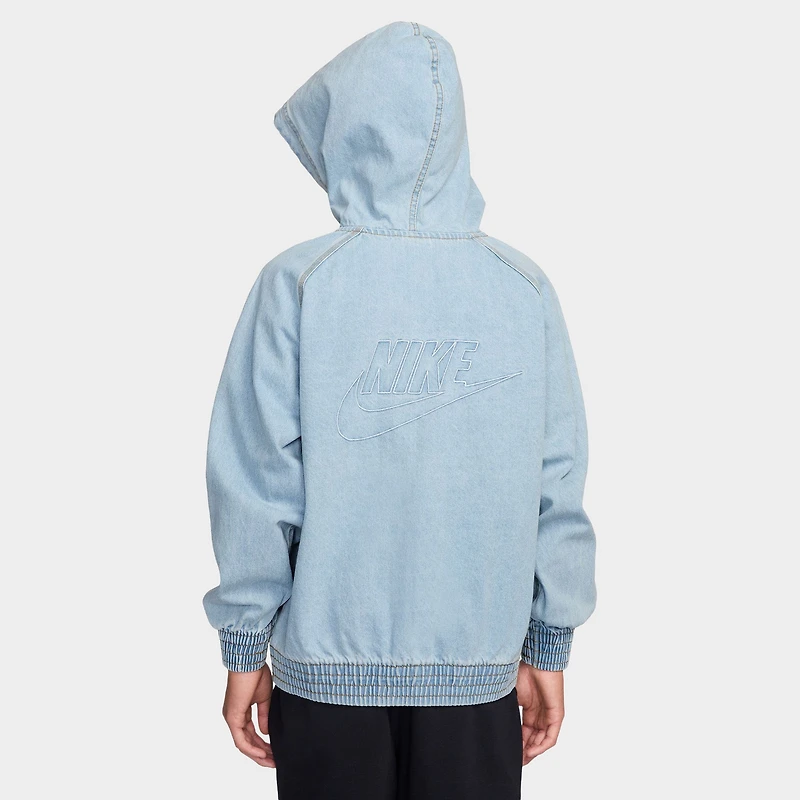 Nike Sportswear Juniors' Denim Full Zip Jacket / Light Armory Blue
