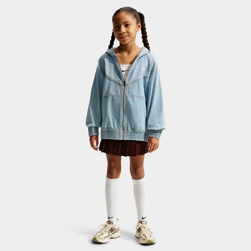 Nike Sportswear Juniors' Denim Full Zip Jacket / Light Armory Blue