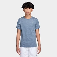 Nike Dri-Fit Juniors' Miler Tee Work Blue / Hydrogen - Reflective Silver