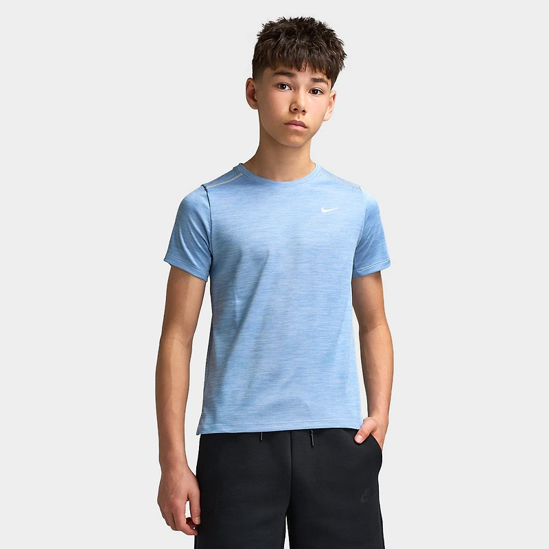Nike Dri-Fit Juniors' Miler Tee Work Blue / Hydrogen - Reflective Silver