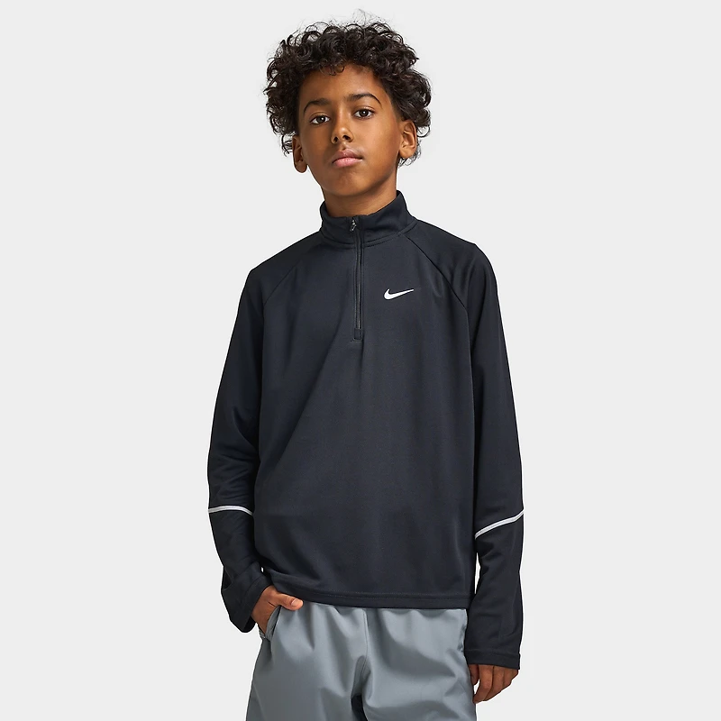 Nike Junior Boys' Dri-FIT Miler Half-Zip Top / Black