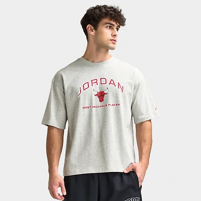 Jordan Flight Essentials Men's Boxy Graphic T-Shirt Grey Heather / University red