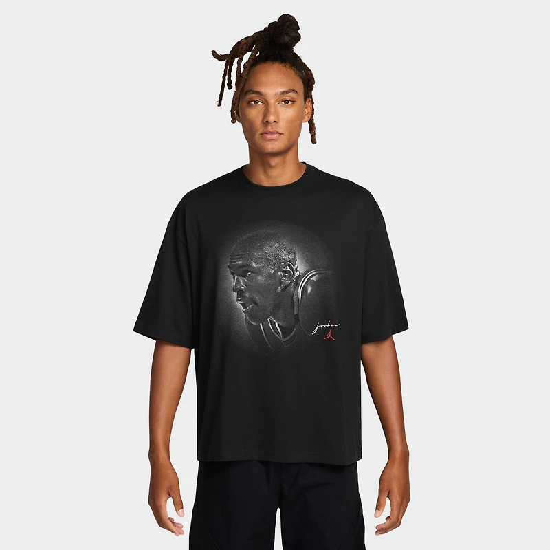 Jordan Graphic Flight Essentials Oversized Crew T-Shirt / Black