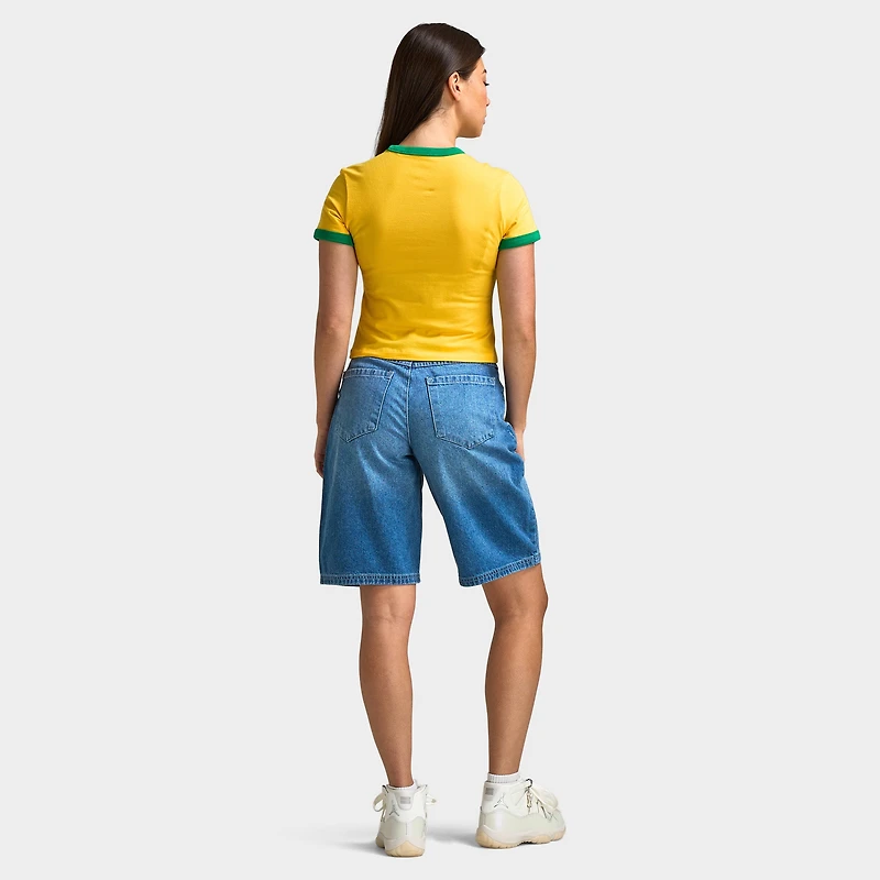 Jordan Women's Retro Girlfriend Crew P6 Varsity Maize / Lucky Green