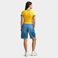 Jordan Women's Retro Girlfriend Crew P6 Varsity Maize / Lucky Green
