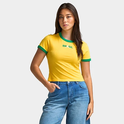 Jordan Women's Retro Girlfriend Crew P6 Varsity Maize / Lucky Green