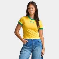 Jordan Women's Retro Girlfriend Crew P6 Varsity Maize / Lucky Green