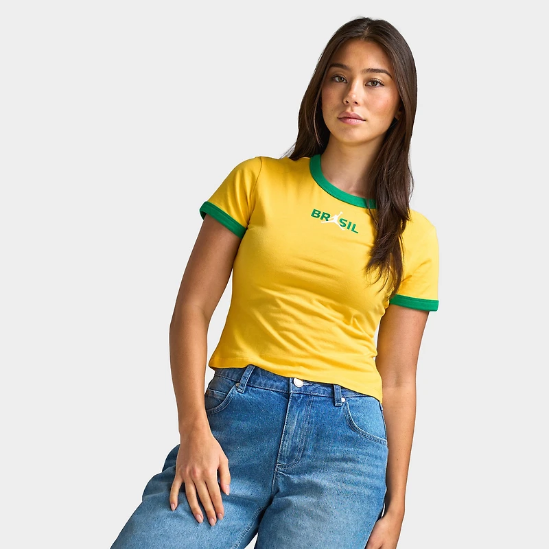 Jordan Women's Retro Girlfriend Crew P6 Varsity Maize / Lucky Green