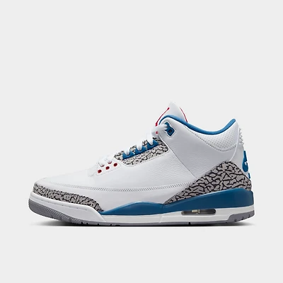Jordan 3 Retro White / True Blue - Fire Red