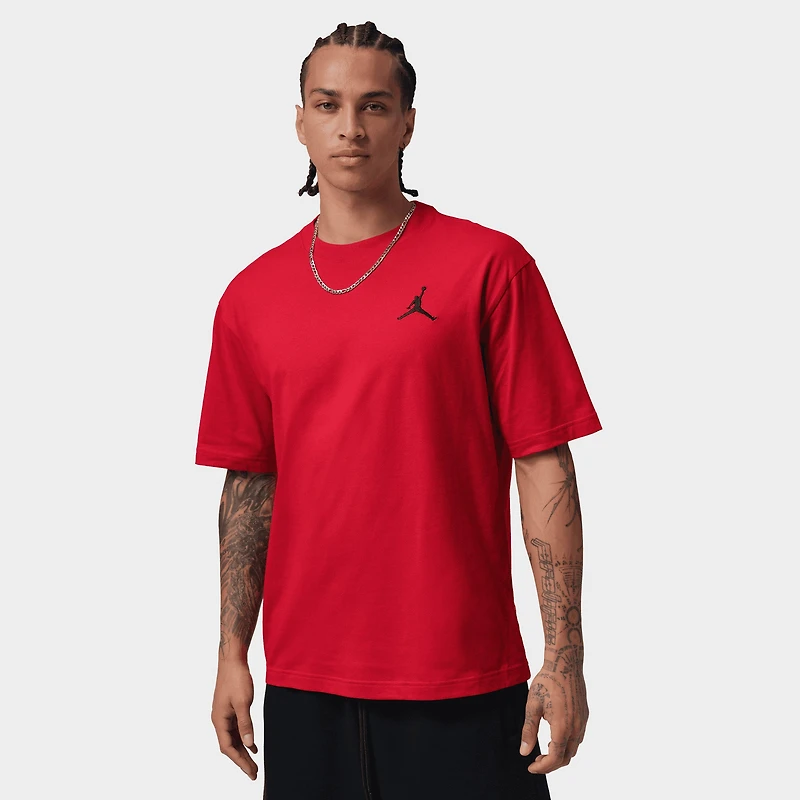 Jordan Hommes Jumpman T-shirt Brodé Rouge Gym / Noir
