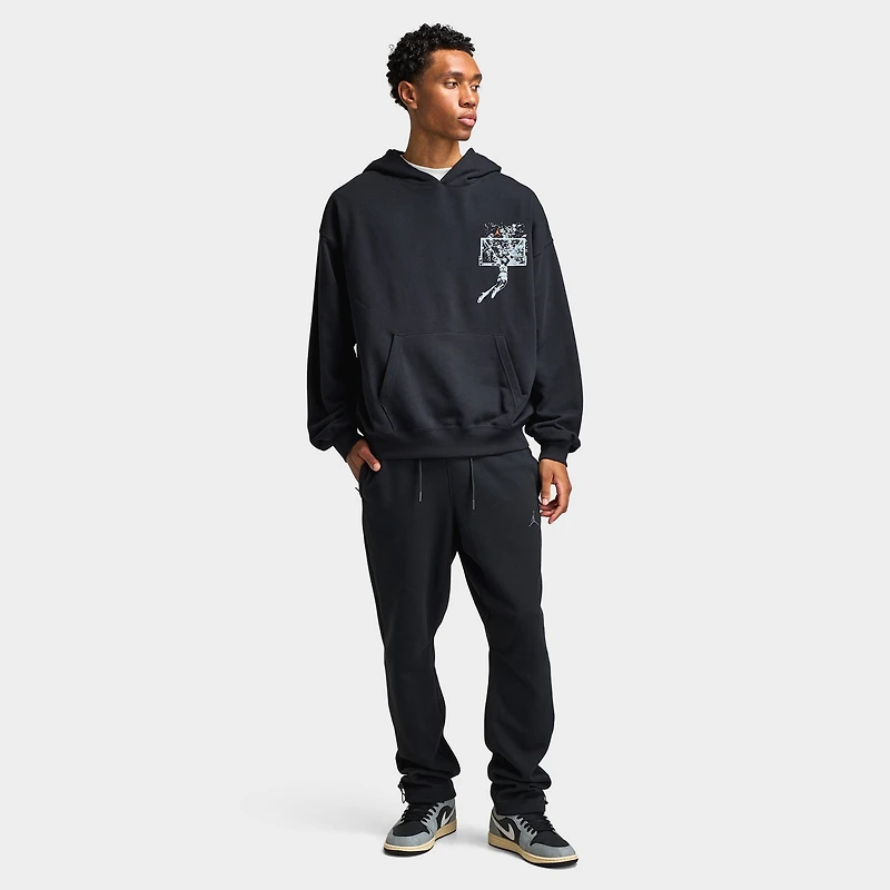 Jordan Brooklyn Men's Oversized Pullover Hoodie Black / Starfish