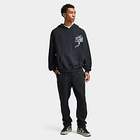 Jordan Brooklyn Men's Oversized Pullover Hoodie Black / Starfish