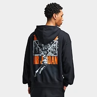 Jordan Brooklyn Men's Oversized Pullover Hoodie Black / Starfish