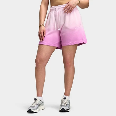 Nike Sportswear Women's Phoenix Fleece Mid Rise Dip Shorts / Pink Foam Light Magenta