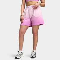 Nike Sportswear Femmes Phoenix Fleece Rose Short de Bain Mi-haut  Mousse / Magenta Clair