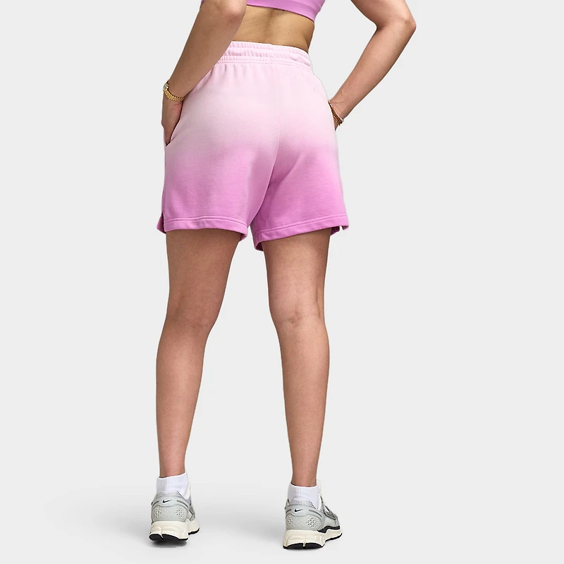 Nike Sportswear Femmes Phoenix Fleece Rose Short de Bain Mi-haut Mousse / Magenta Clair