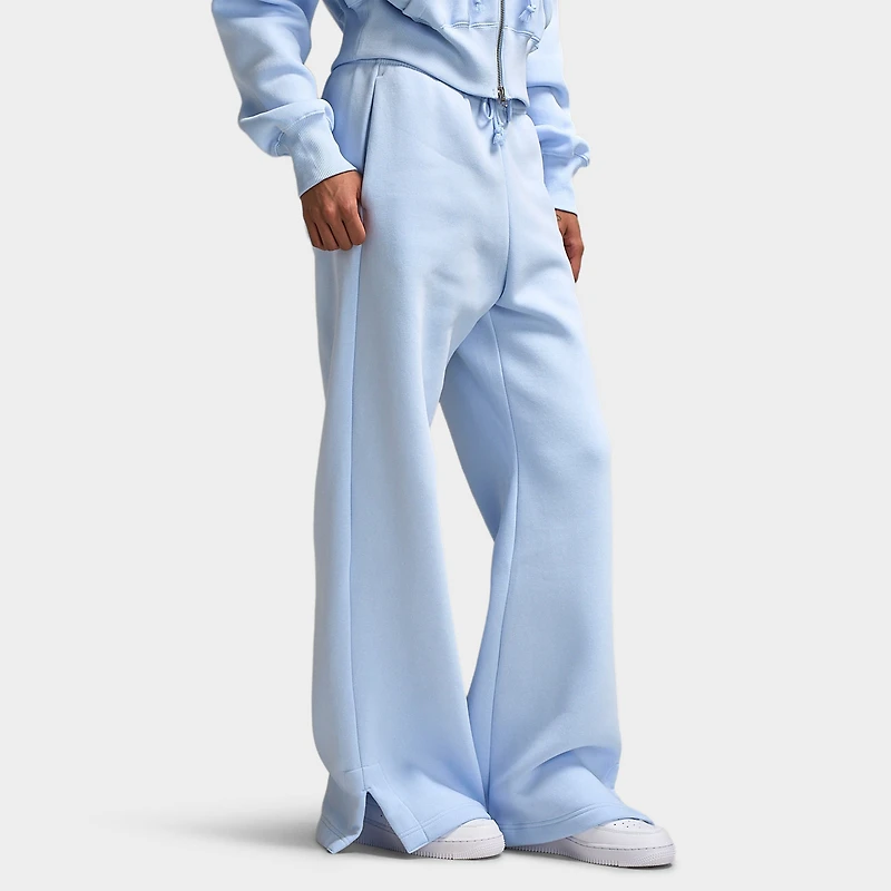 Nike Sportswear Women's Phoenix Fleece High Rise Wide Leg Pants Hydrogen Blue / Sail