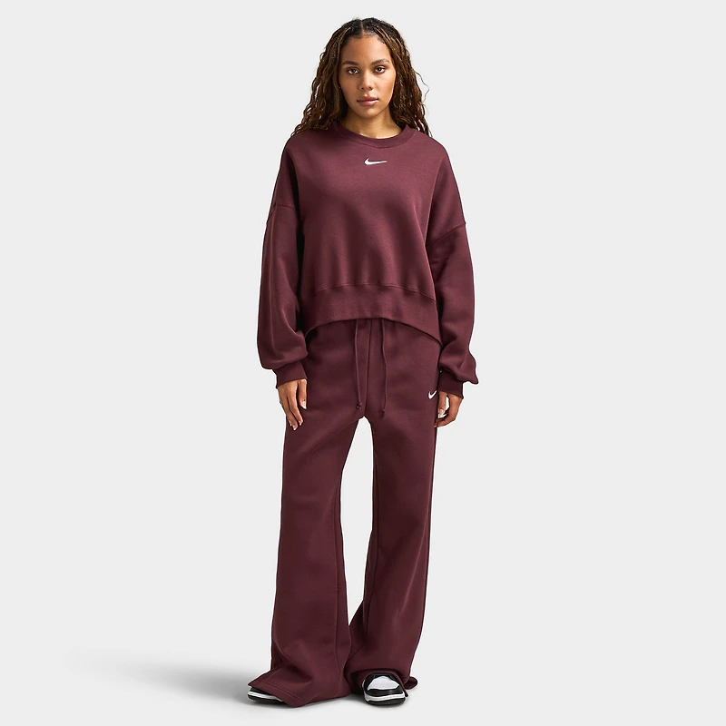 Nike Sportswear Women's Phoenix Fleece High-Waisted Pants Burgundy Crush / Sail