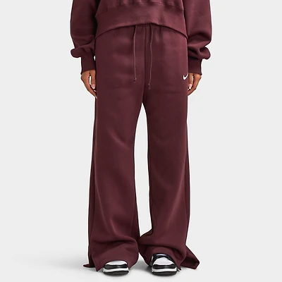 Nike Sportswear Women's Phoenix Fleece High-Waisted Pants Burgundy Crush / Sail