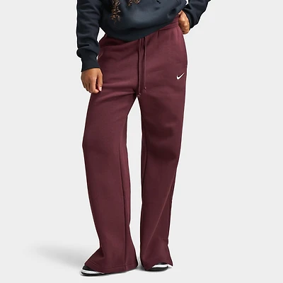 Nike Sportswear Women's Phoenix Fleece High-Waisted Pants Burgundy Crush / Sail